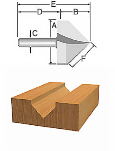 Vermont American 23119 Carbide Tipped Silver Series V-groove Bit, 7/1