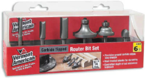 Vermont American 23000 Carbide Tip Router Bit Set, 6-Piece