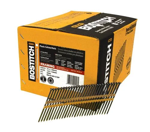 Bostitch RH-S12D131EP Plastic Collated Stick Framing Nails, 3-1/4", 40