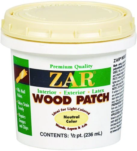 ZAR 30906 Interior/Exterior Latex Neutral Wood Patch, 1/2 Pt