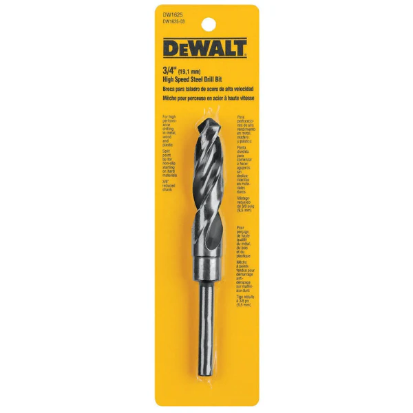 DeWalt DW1625 High Speed Split Point Drill Bit, 3/4" Dia, 3/8" Shank