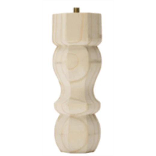 Waddell 2406 Traditional Wood Table Leg, 6", Pine, Smooth Sanded Finis