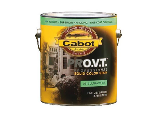 Cabot 0808-07 PRO V.T. Solid Color Acrylic Siding Stain, Medium Base,