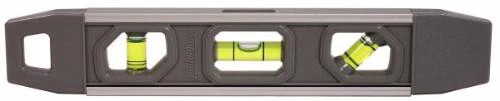 9" Magnetic Aluminum Torpedo Level - 3 Vial