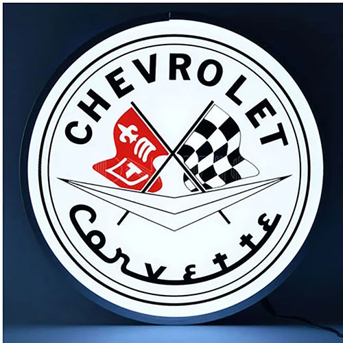 Neonetics Corvette Flags 15" Backlit LED Lighted Sign - 7CORVF
