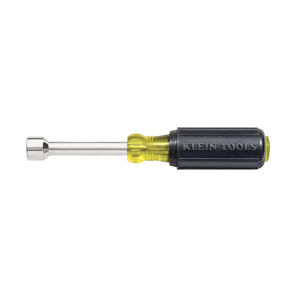 Klein Tools 630-7/16 7/16-Inch Hollow Nut Driver, 3-Inch, Cushion-Grip