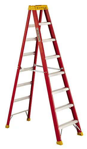 Louisville Ladder 8-Foot Fiberglass Step Ladder with 300lbs. Load Capacity