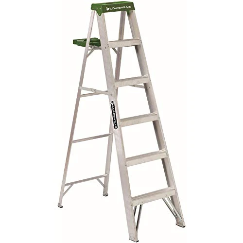 Louisville 6-Foot Aluminum Stepladder with 225lbs. Capacity