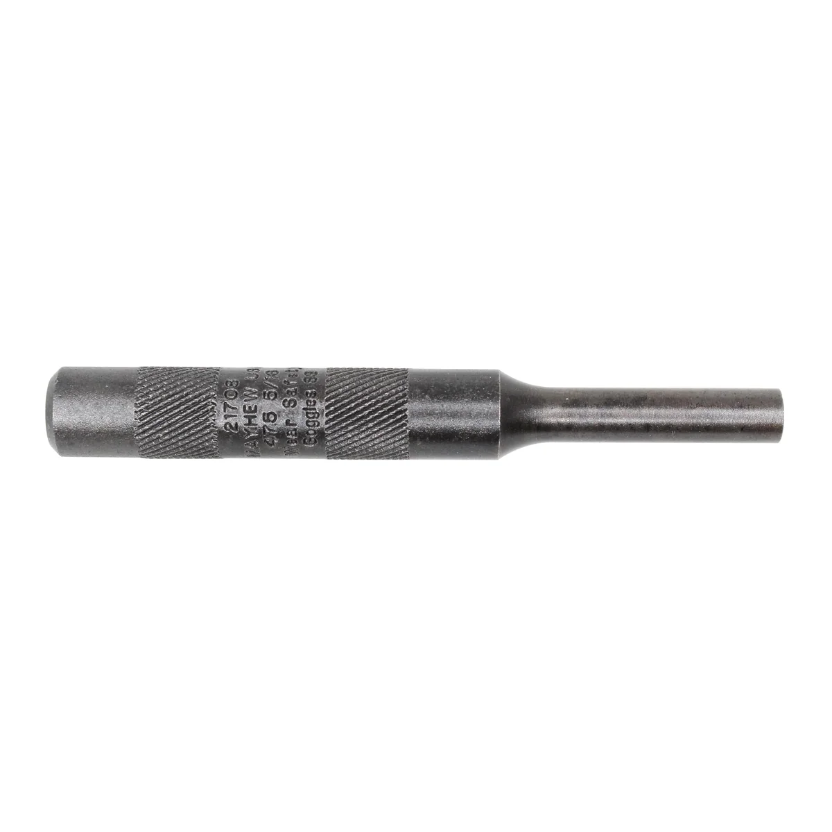 Mayhew Select 21708 5/16-Inch Knurled Pin Punch 5/16" x 1.25" Pin 4" OAL x 1/2" Body Shot-blast Finish