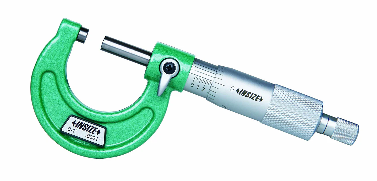 INSIZE 3203-1FA Outside Micrometer, 0" - 1", Graduation 0.0001", Ratchet Friction Thimble
