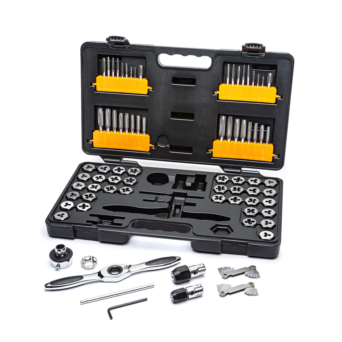 GEARWRENCH 3887 - 77 Piece SAE/Metric Ratcheting Tap and Die Set