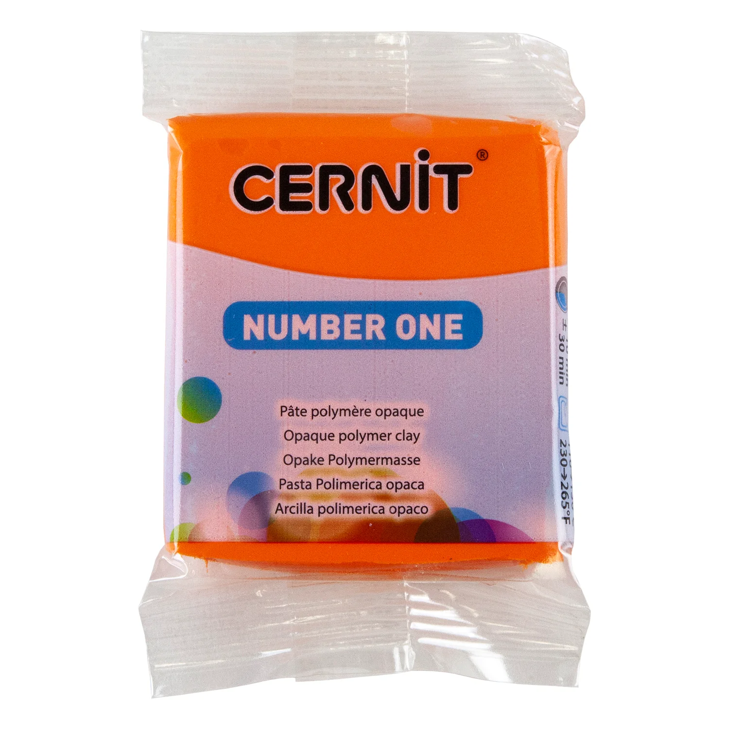 Cernit Number One Polymer Clay - Orange 2oz (56g) block