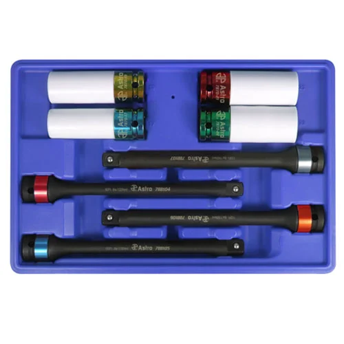 Astro Pneumatic 8-pc. Torque Limiting Extension & Protective Impact Socket Combo Set - 78818