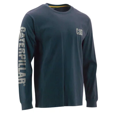 Caterpillar Banner Long Sleeve T-Shirt - Dark Marine