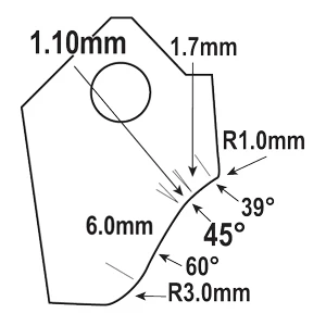IFT-4539B-HP : Valve Seat Cutter Blade