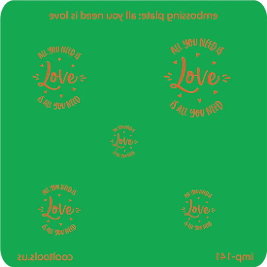 Jewelry Embossing Plate - All You Need is Love