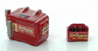 "Dr. Pepper" Chest Type Custom Soda Machines w/6-Pack HO JL Innovative