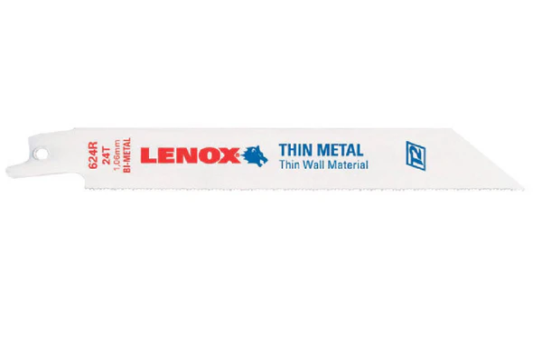 Lenox 20569S624R Metal Cutting Reciprocating Saw Blade, 24 TPI, 6"