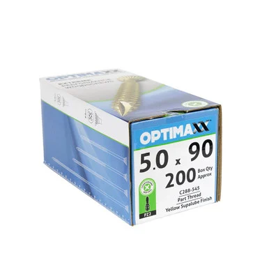 Optimaxx 5 x 90mm Woodscrews - Box of 200
