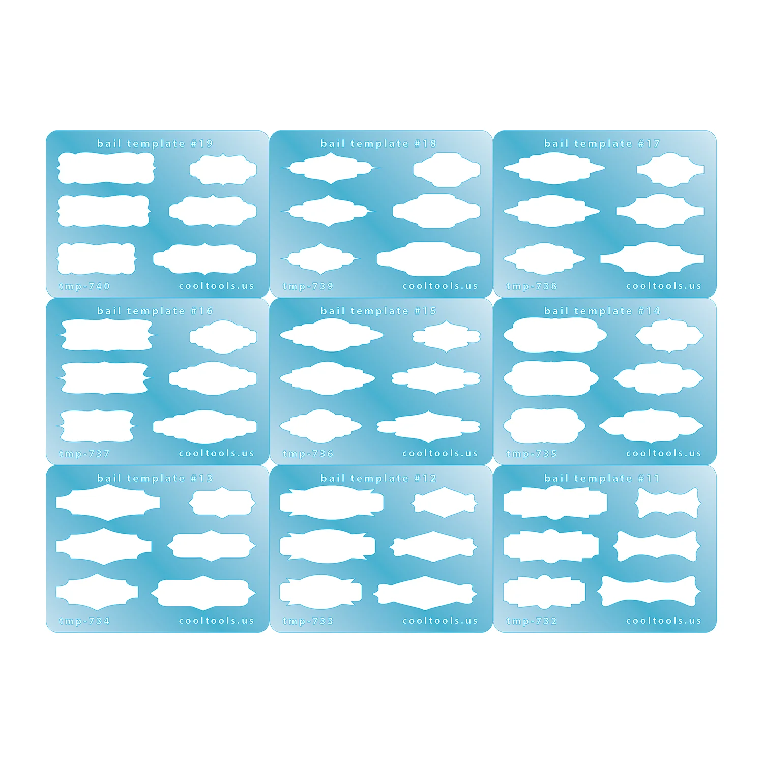 Bail Templates - Set of 9 - #11 through #19