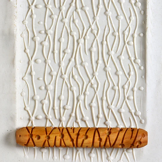 Wooden Hand Roller - Dots & Lines
