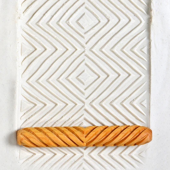 Wooden Hand Roller - Square Pop Art