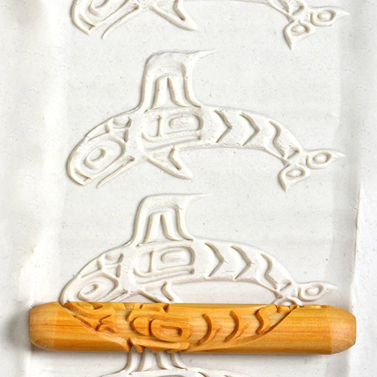 Wooden Hand Roller - Orca