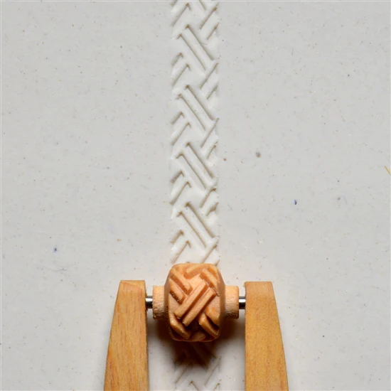 Wooden Mini Roller - Basketweave 1 - 10mm