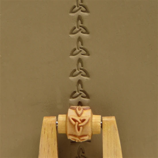 Wooden Mini Roller - Celtic Triangle 10mm
