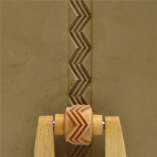 Wooden Mini Roller - Zigzags 10mm
