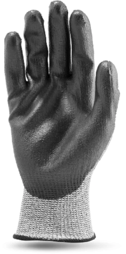 G15GKP-KM - CUT RESISTANT W/ PU PALM - 13g Glassfiber Knit Glove with PU Palm