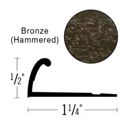 Futura 1/2" Bronze Pinless Tapdown Metal, 12' Length