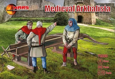 Medieval Arkbalista (16) with Guns (4) 1/72 Mars Figures