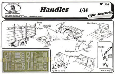 Handles, various types (Photo-Etch) 1/35 Royal Model