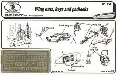 Wing Nuts, Keys, Padlocks (Photo-Etch) 1/35 Royal Model