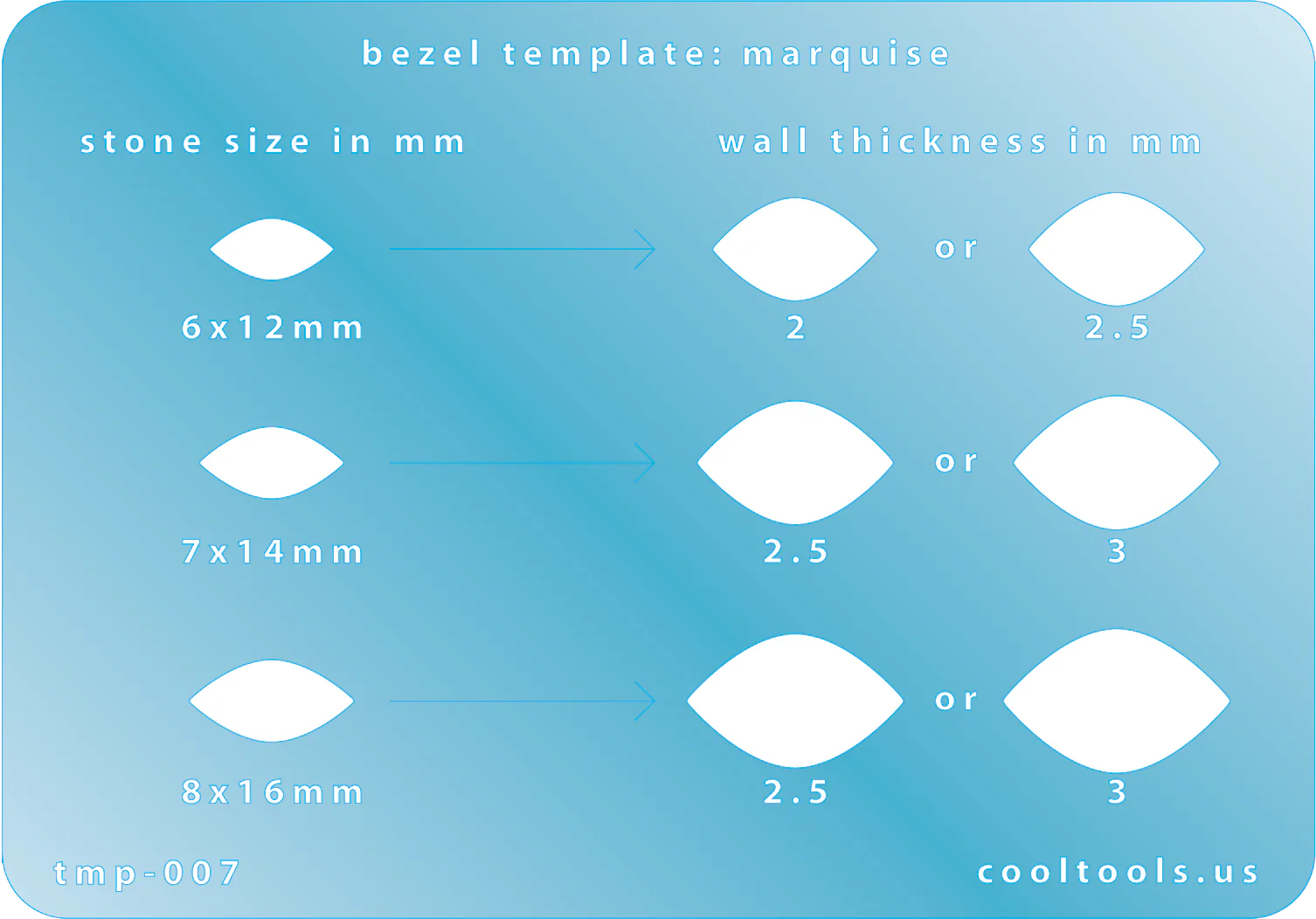 Bezel Template - Marquise